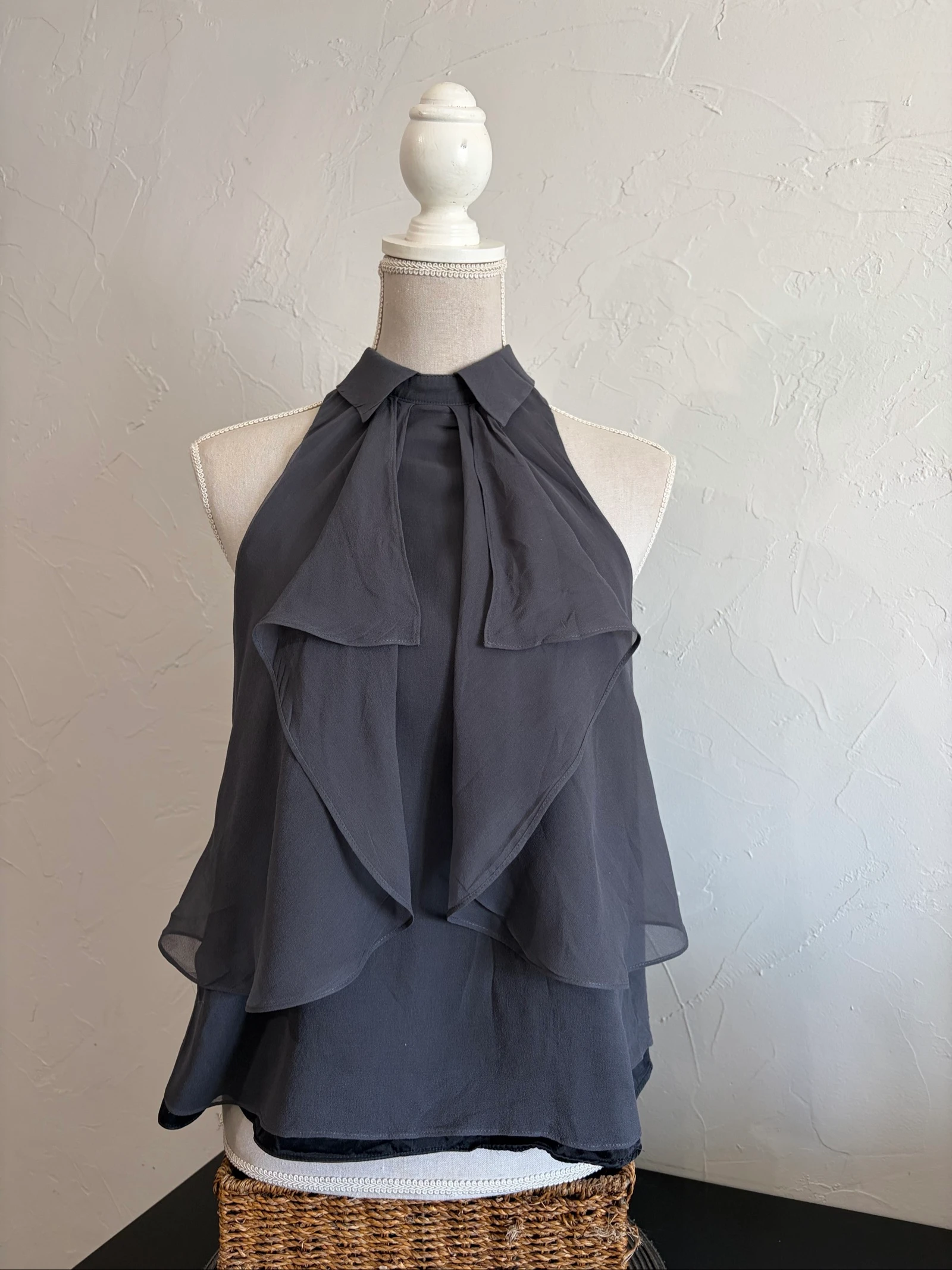 Blouse grise en soie Kookai taille 36